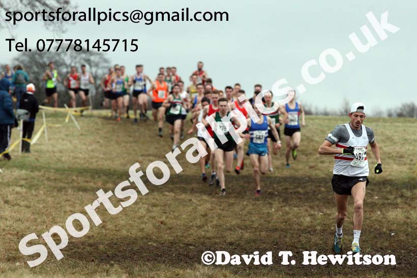 Senior men, 2018 Northern Cross Country Champs., Harewood House, Leeds. Photo: David T. Hewitson/Sports for All Pics